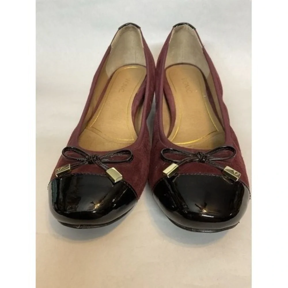 Vionic Mod Daphne Burgundy Low Block Dress Pump Heel Shoes Women 8 China Suede